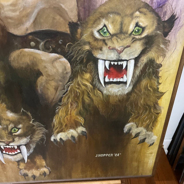 Oil on Canvas by American Artist Joy Hopper Titled “The Conqueror”made in 1981 in Style of Frank Frazetta Framed Signed For Sale In Washington DC - Image 6 of 10