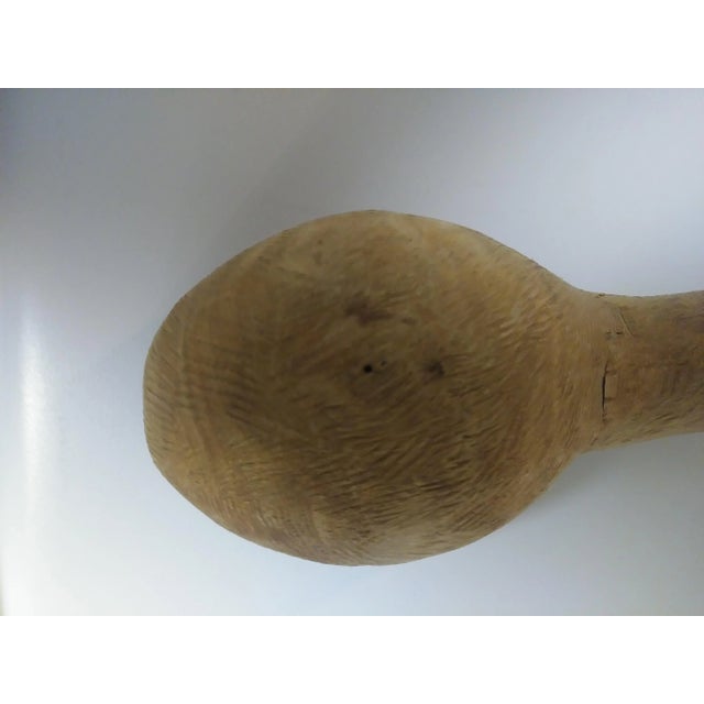Primitive Hand Carved Wooden Spoon For Sale - Image 4 of 10