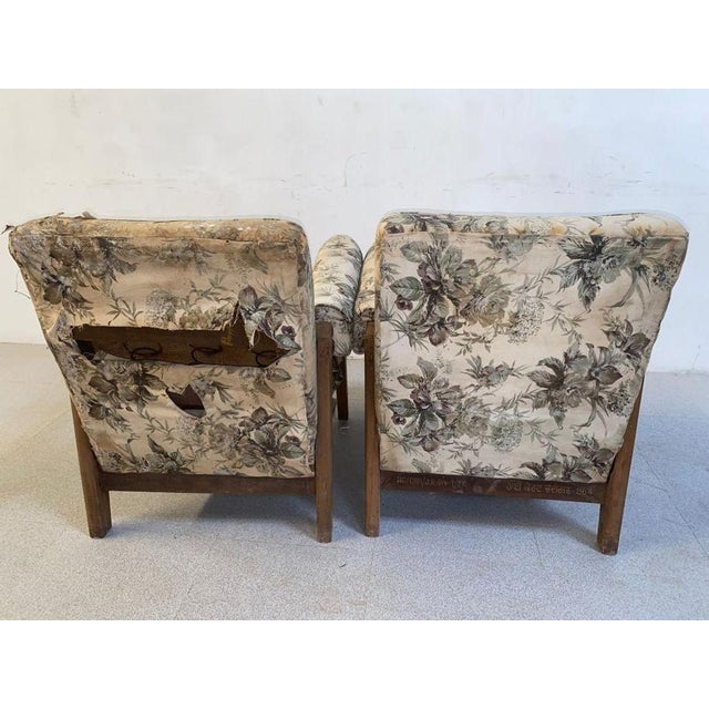Authentic Pair of Pierre Jeanneret Upholstered Bridge Chairs, Mid-Century Modern For Sale - Image 14 of 15