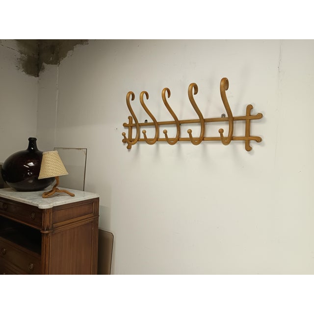 Wall-Mounted Coat Rack by Thonet, 1890s, in Good conditions. Designed 1890 to 1919 This piece has an attribution mark, I...