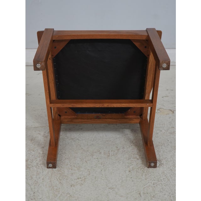 Pair Stickley Arts & Crafts Upholstered Armchairs For Sale - Image 16 of 18