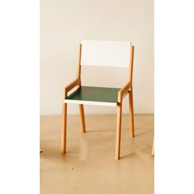 Formica chair by owl dimensions: h 85 x w 45 x d 50 cm seat h: 45 cm materials: solid wood, colourful formica formica is a...