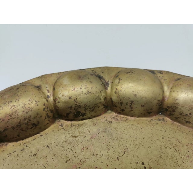 Large Art Nouveau Serving Tray in Brass, 1890s For Sale - Image 4 of 7