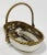 Vintage Hammered Silver Bowl With Brass Rope Handle For Sale In Kansas City - Image 6 of 10