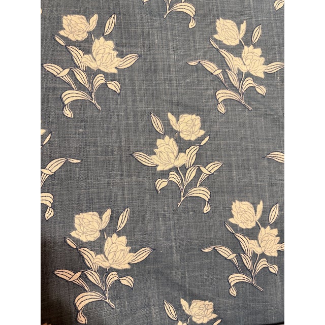 Alice Sergeant "Fleur Sauvage" Hand-Printed Linen Fabric – 4.25 Yards Continuous (4 Yds 9") For Sale - Image 4 of 7