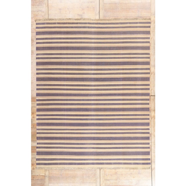 Vintage Afghani Dhurrie Rug, 08'11 X 11'07 For Sale - Image 10 of 10