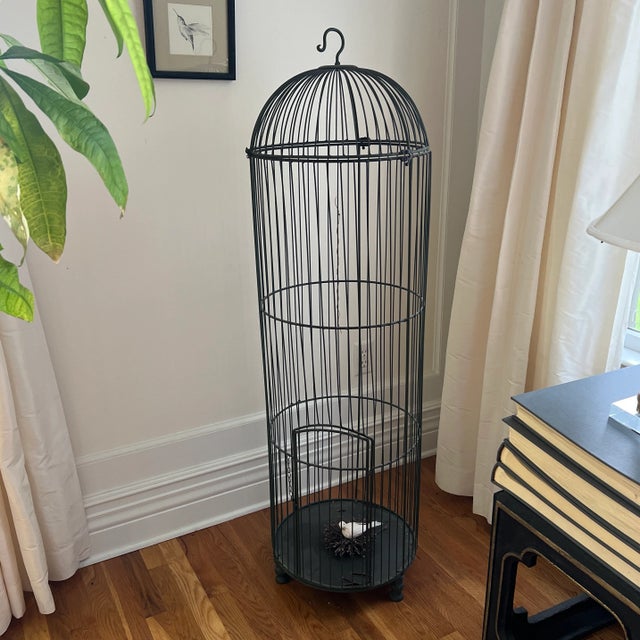 Large Verde Decorative Birdcage For Sale In New York - Image 6 of 6