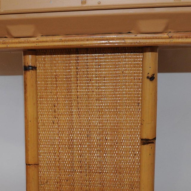 Vintage Extendable Rattan Dining Table, 1970s For Sale - Image 13 of 15