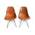 Vintage Orange Fiberglass Chairs by Eames, Set of 2 For Sale - Image 4 of 4