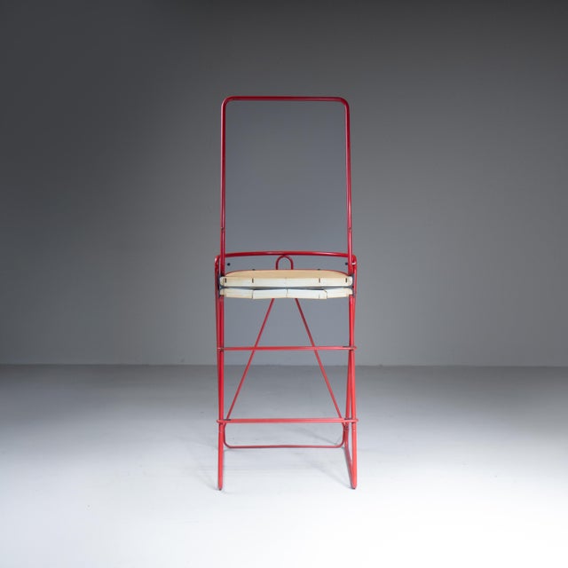 Vintage Navy Velvet Stool For Sale - Image 9 of 11