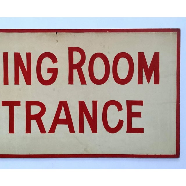 Mid-Century Modern Vintage Dining Room Entrance Sign For Sale - Image 3 of 4