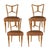 Wood and Fabric Dining Chairs, 1950s, Set of 4 For Sale