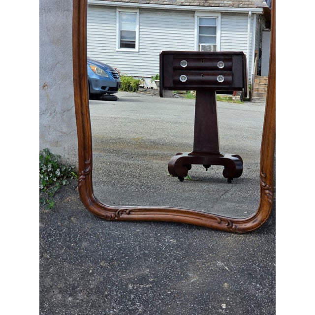 19th Century French Walnut Hallway Mirror. For Sale - Image 9 of 16