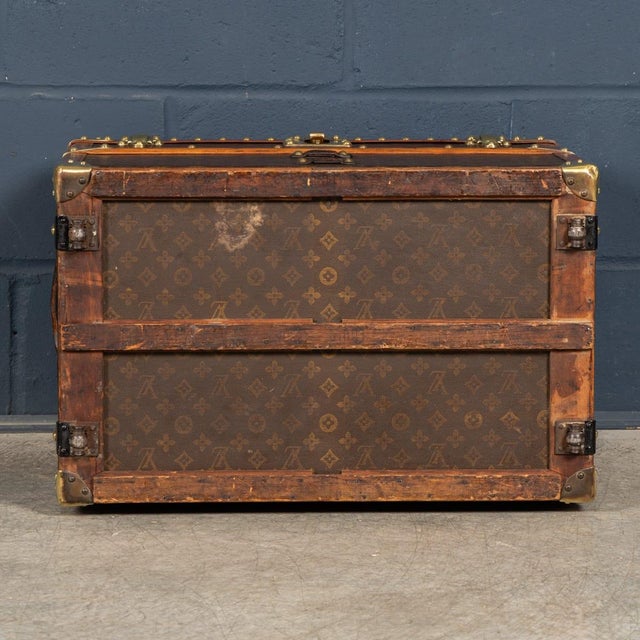 Brown Antique Shoe Trunk in Monogram Canvas from Louis Vuitton, France, 1920 For Sale - Image 8 of 18