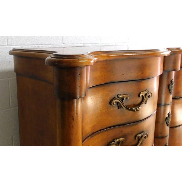 Late 20th Century Furniture Traditional 8-Drawer Fruitwood Dresser/Chest of Drawers For Sale - Image 16 of 17