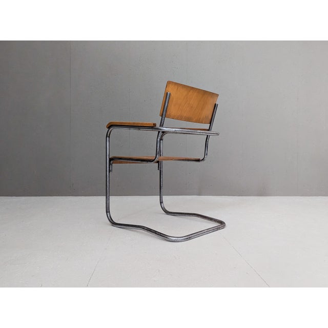 Wood B 34 Armchairs by Marcel Breuer for Samal & Co., 1930s, Set of 2 For Sale - Image 7 of 14