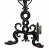 Andirons Antique Wrought Iron With Serpentine Shaft, Scrollwork and Birdcage Finials - A Pair For Sale - Image 4 of 6