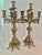1930’s - 1950’s Pair of Continental Rococo Revival Griffin Handle Candelabra in Aged Gilt Metal For Sale - Image 12 of 12