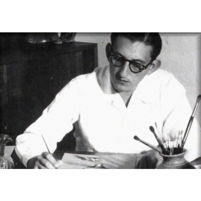 Brown Mexican Chairs Designed and Hand Painted by Alejandro Rangel Hidalgo - Set of 4 For Sale - Image 8 of 9