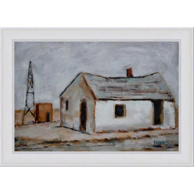 "Dilapidated Desert House" Contemporary Oil Painting For Sale - Image 9 of 12