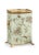 Elegant Hand Painted Tole Wastebasket With A Floral Morif. Features Include Gold Filigree Trim, Lion Head Handles And Claw...