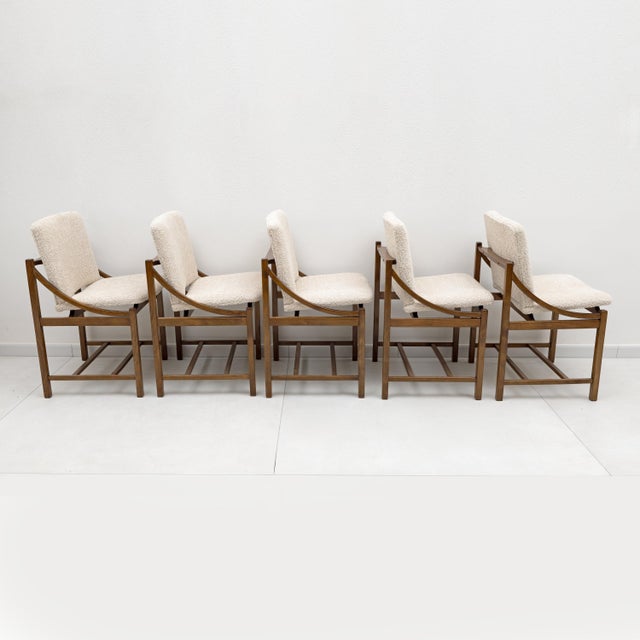 Dining Chairs by Vittorio Rossi for Lorenzon Italia, 1960s, Set of 5 For Sale - Image 4 of 11