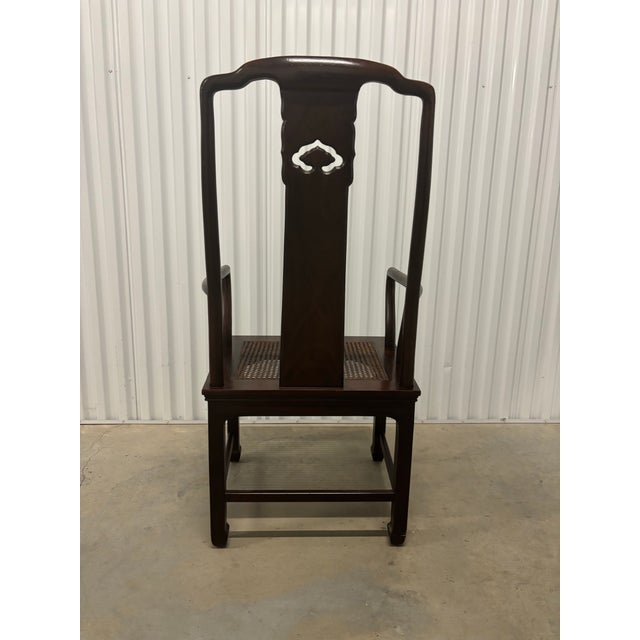 Mid 20th Century Vintage Henredon Asian Style Ming Dining Arm Chair For Sale - Image 6 of 9