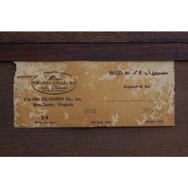 Henkel Harris Virginia Galleries Cherry Secretary Desk For Sale - Image 16 of 18