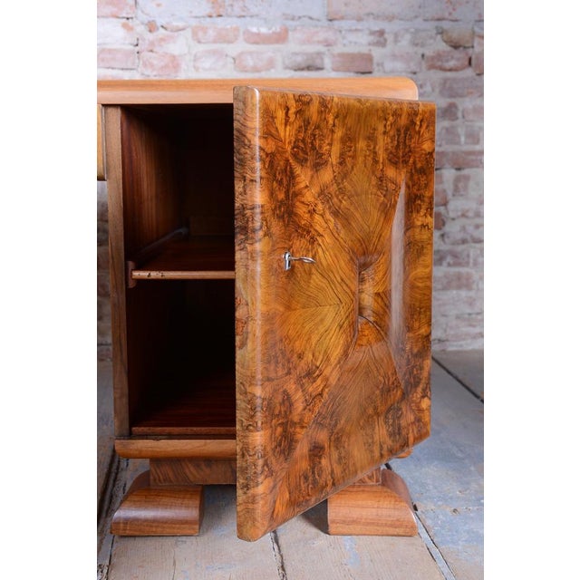 Art Deco Writing Desk in Mahogany & Walnut, Czech, 1920s For Sale - Image 14 of 18