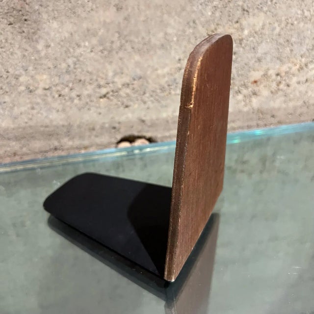 from AMBIANIC 1960s Vintage Single Teak Bookend 5.25 h x 5.25 d x 4 w Unrestored preowned original vintage condition...