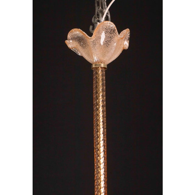 Barovier e Toso Pink Murano Glass Pendant by Barovier E Toso, 1940s For Sale - Image 4 of 12