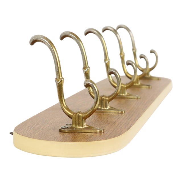 Wood Vintage Wood Veneer Coat Rack, 1950s For Sale - Image 7 of 18