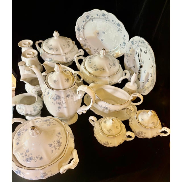 Mid 20th Century Johann Haviland Blue Garland Fine China - 105 pcs For Sale - Image 9 of 12