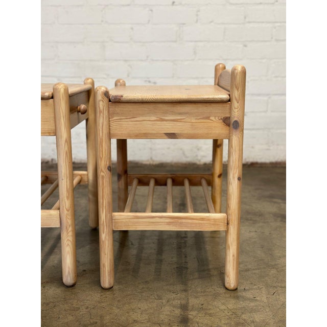 White 1990s White Washed Pine Nightstands- Pair For Sale - Image 8 of 12