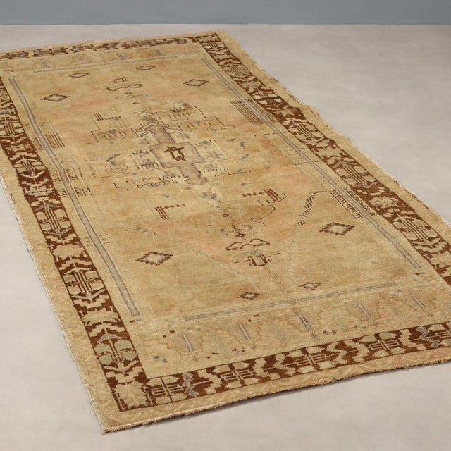 Brown Kazak Rug in Wool For Sale - Image 8 of 8