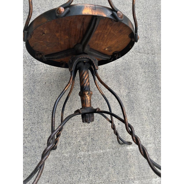 Antique Copper Ice Cream Swivel Chair For Sale - Image 6 of 10