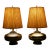 Mid 20th Century Authentic Marbro Monumental Brass Table Lamps With Original Pleated Shades - a Pair For Sale