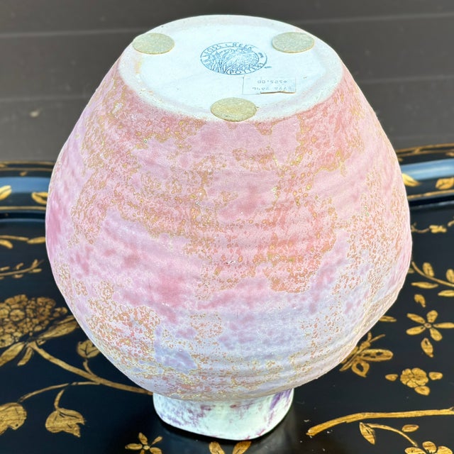 Ceramic Vintage Foss Creek Pottery Variegated Salt Glaze Vase by Tony Evans For Sale - Image 7 of 11