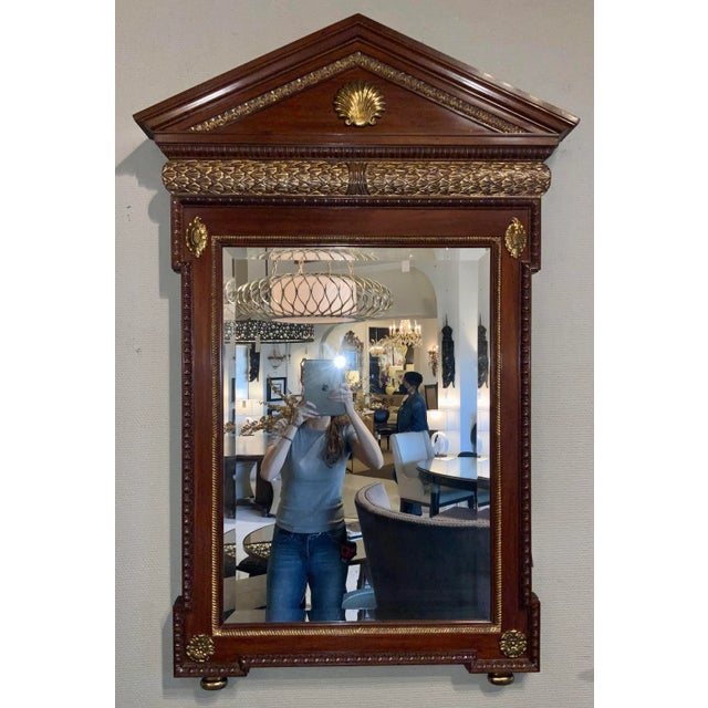 2010s Maitland-Smith Traditional Mahogany Finished Knightsbridge Wall Mirror For Sale - Image 5 of 5