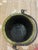 1900 - 1909 Antique Primitive Wooden Forged Iron Rice Berry Bucket Green For Sale - Image 5 of 8