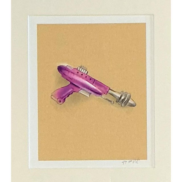 Vintage Framed Ray Gun Illustration on Paper For Sale - Image 9 of 12