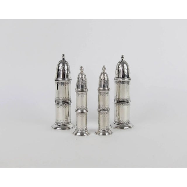 Early 20th Century Marie Zimmermann Silver Salt and Pepper Shaker Set For Sale - Image 5 of 11