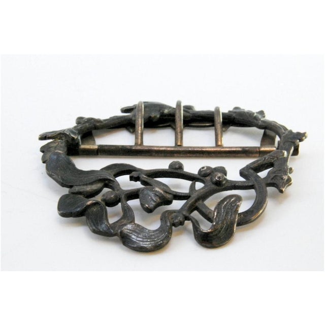 Silver Buckle with Floral Motifs For Sale - Image 5 of 7