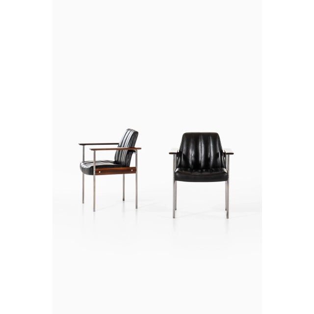 Norwegian Rosewood Model 1001 Armchairs by Sven Ivar Dysthe for Dokka Møbler, 1959, Set of 4 For Sale - Image 3 of 11