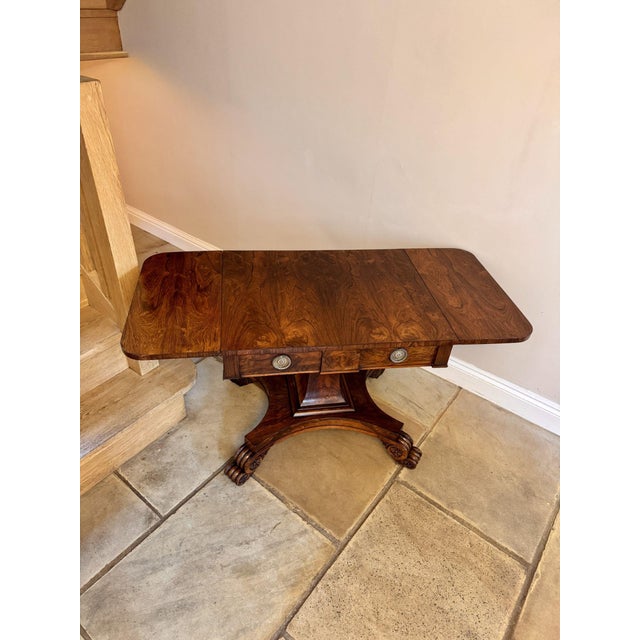 Antique Regency Rosewood Sofa Table, 1820s For Sale - Image 6 of 12
