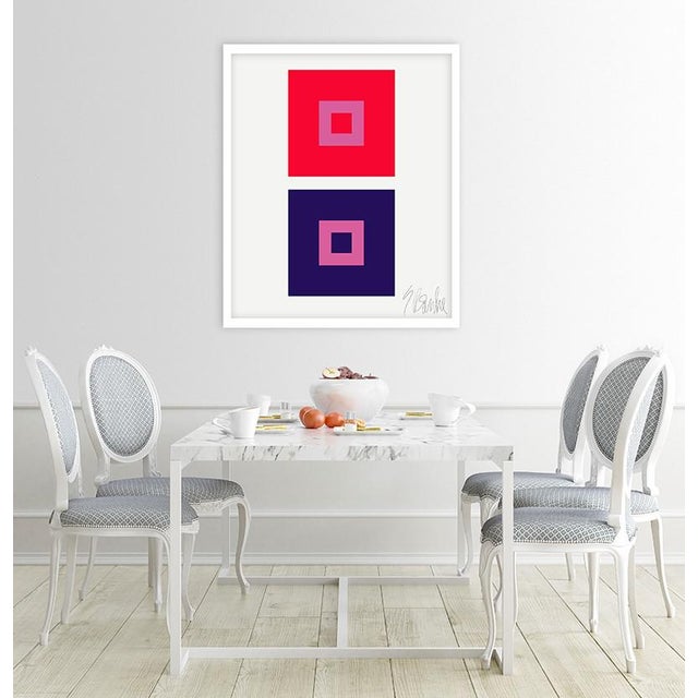"Dynamic Color Change No. 1" (red and deep purple) This Modern, Mid Century, Contemporary Fine Art Print was created by...