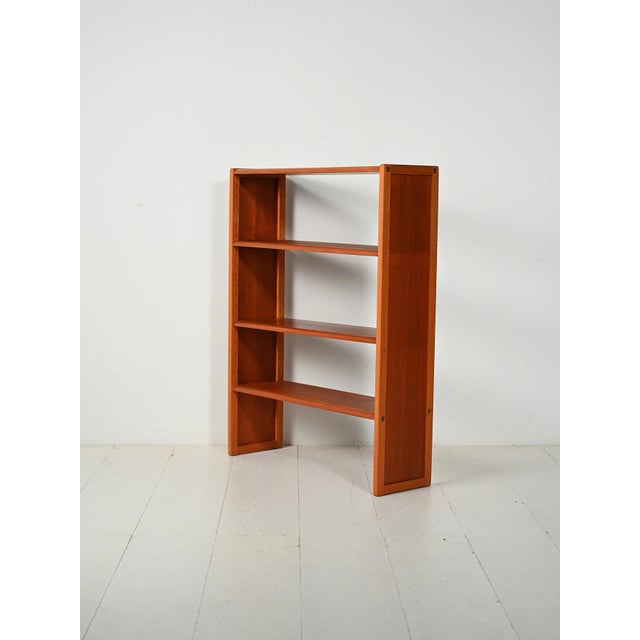 Scandinavian Oak and Teak Bookcase with Adjustable Shelves, 1960s For Sale - Image 4 of 9