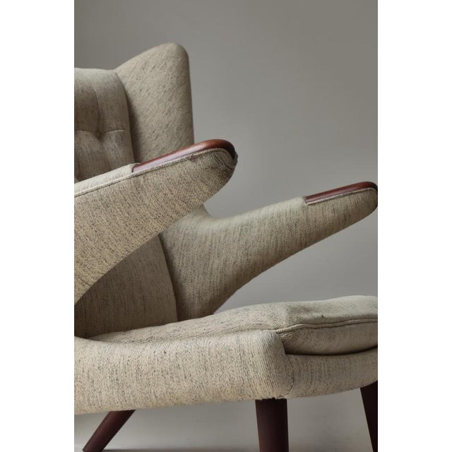 Set of Papa Bear AP-19 Chair and Ottoman in Teak attributed to Hans J. Wegner for S.P. Stolen, Denmark, 1950s For Sale - Image 11 of 18