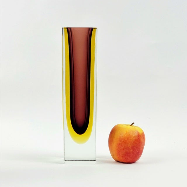 Large Mid-Century Modern Sommerso Murano Glass Vase by Flavio Poli for Alessandro Mandruzzato, Italy, 1970s For Sale - Image 6 of 7