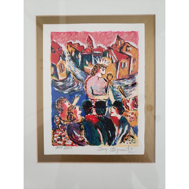 Zamy Steynovitz the “Emperor’s New Suit” Hand Signed/ Numbered Serigraph framed. Artwork 5” x 7”. Frame 16 x 18” Zamy...